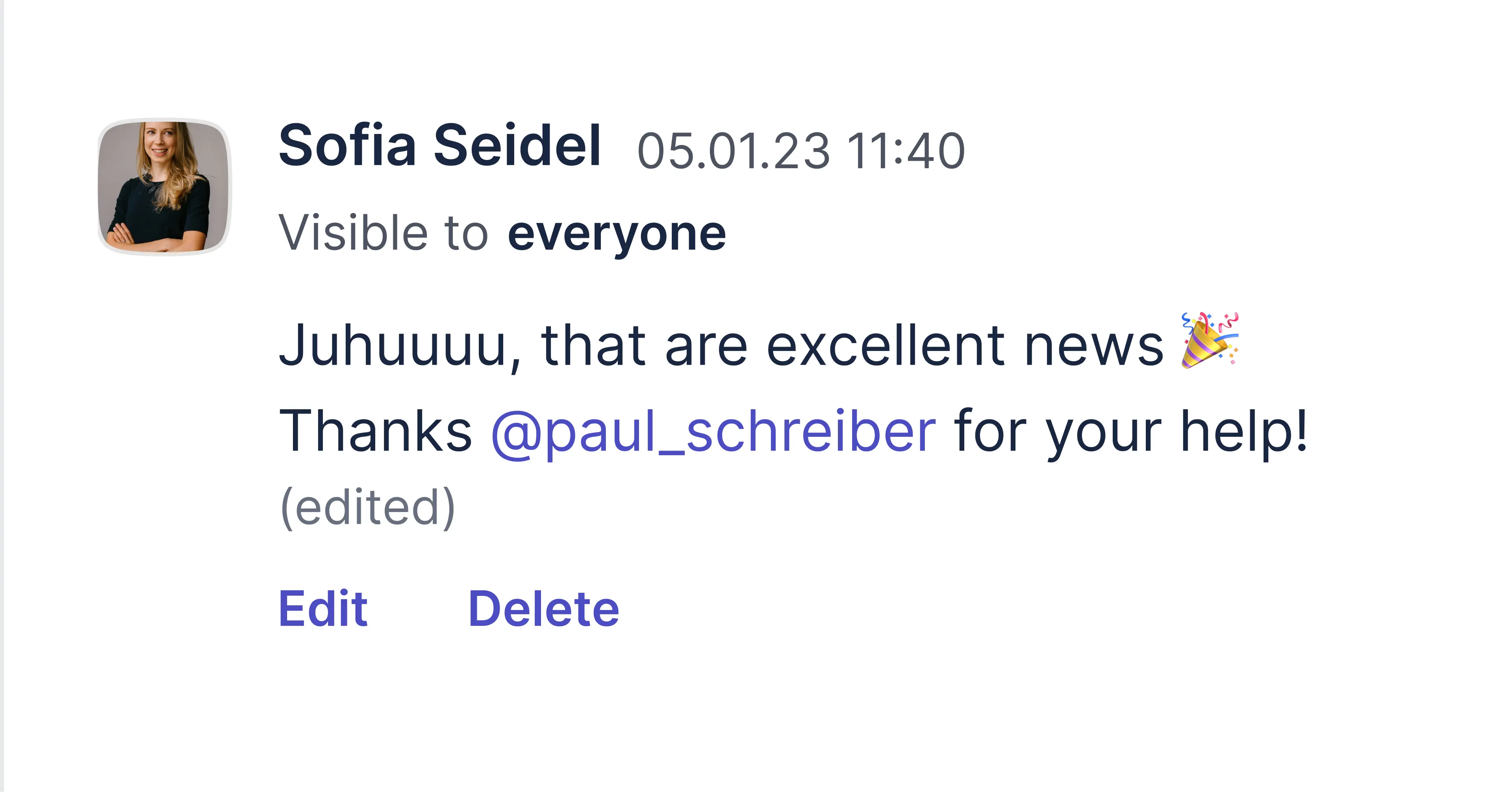 Comment edited