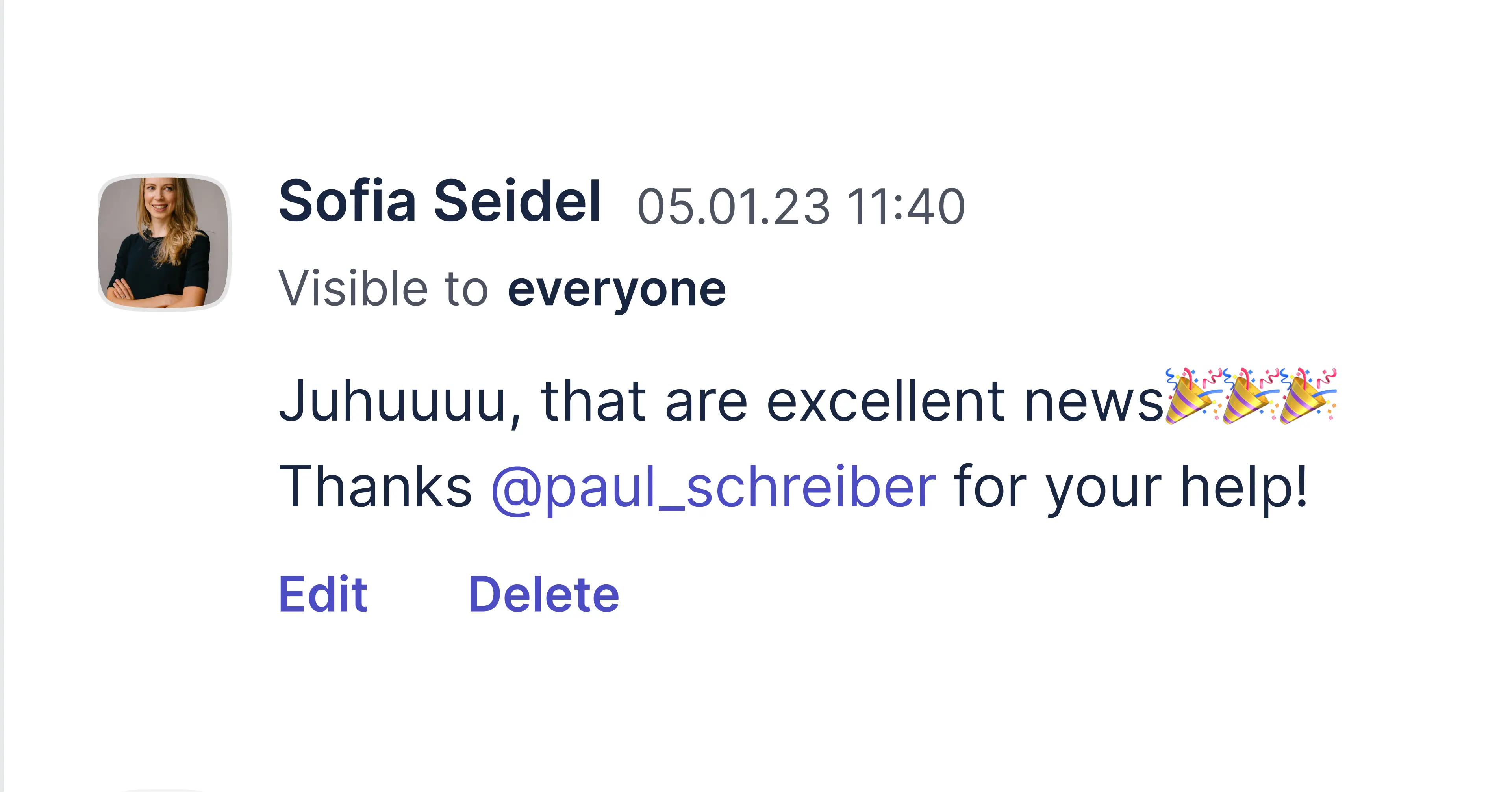 Comment - not edited yet