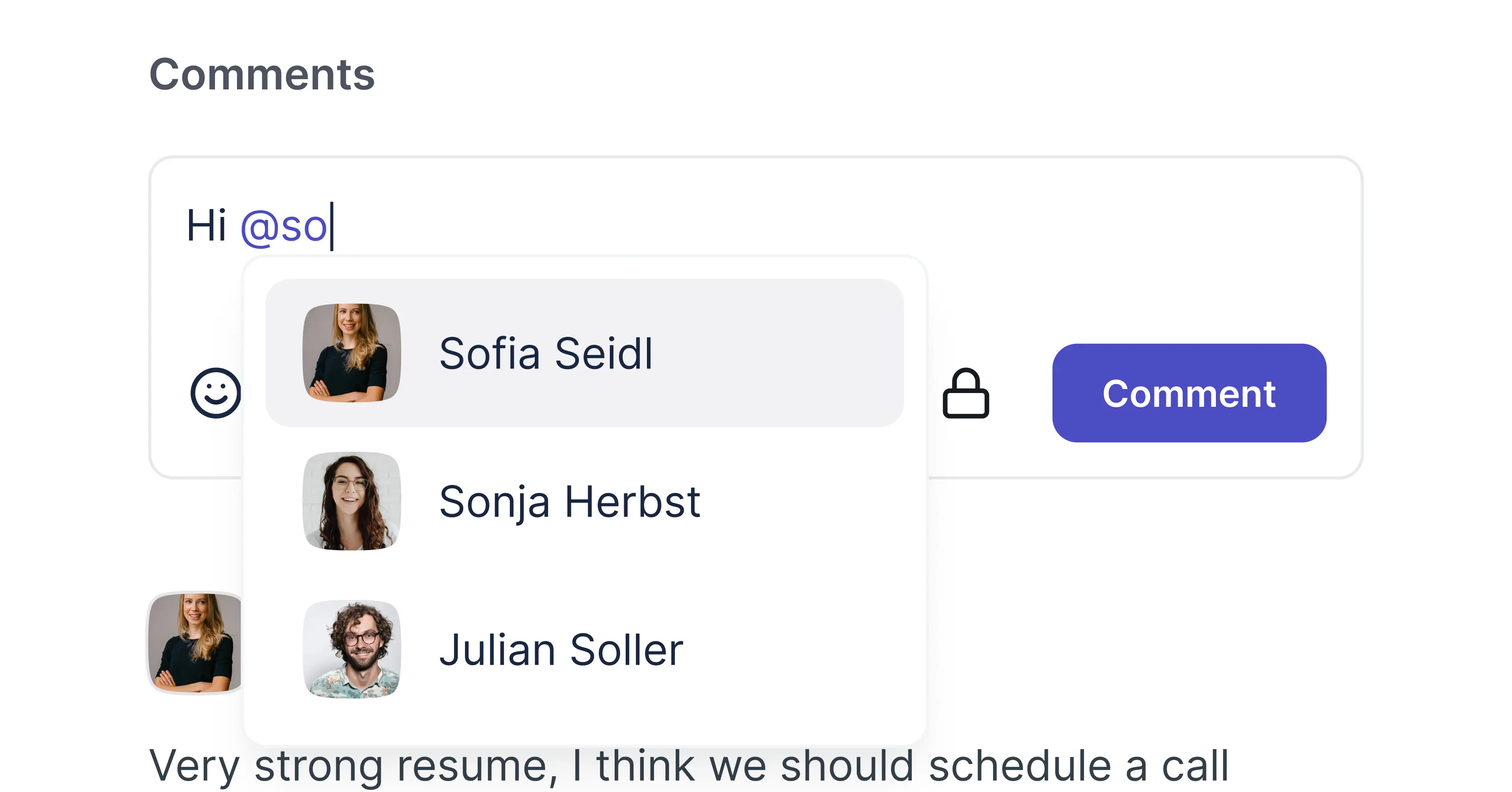 Close up of the new tagging functionality
